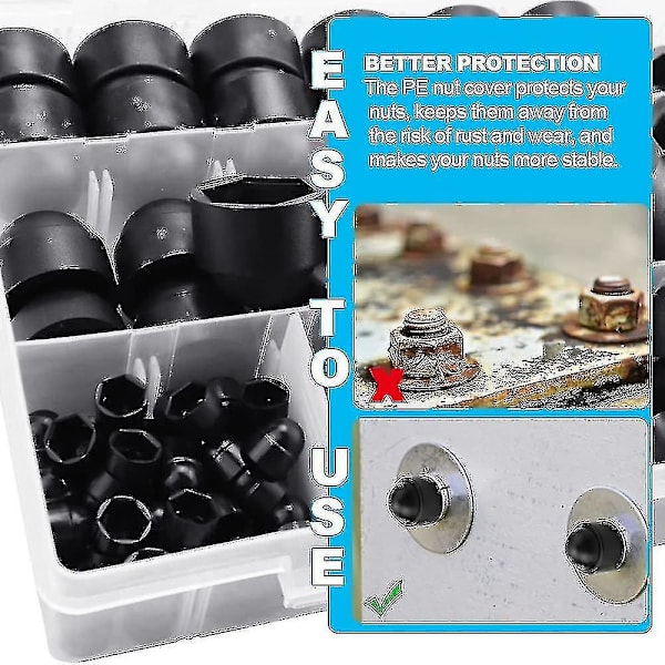 145 st plastkupolbultmutter skyddskåpor Z