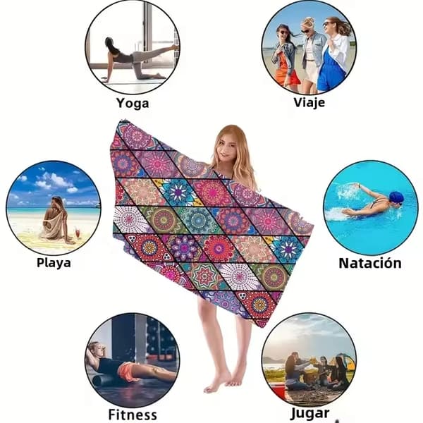 Mikrofiber strandhåndkle badehåndkle