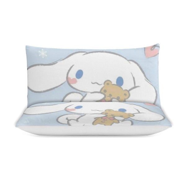 v1425 Cinnamoroll Täcke Set Tjockt Mjukt 3 Delars Sängklädesset Året Runt Täcke med 2 Örngott för Vuxna Kvinnor Flickor Tonåringar Hem Rum Inredning io 135x200cm 53x78in