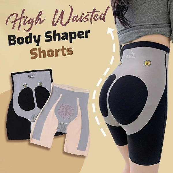 Kvinnors sömlösa höga midja postpartum höftlyft formande trosor, bantande underkläder, korsett kropp formande byxor Black 2XL for 70-80 Kg