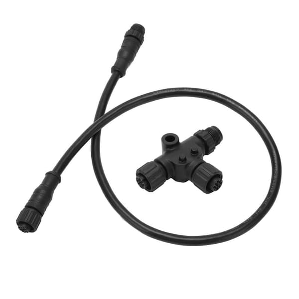For NMEA 2000 Drop Backbone Cable with T-Connector 5-Pin Waterproof M12 0.5m for Garmin Networks