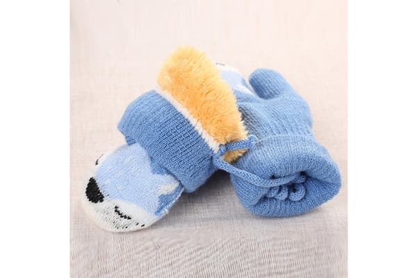 Baby Tecknad Räv Slingback Varma Stickade Vantar