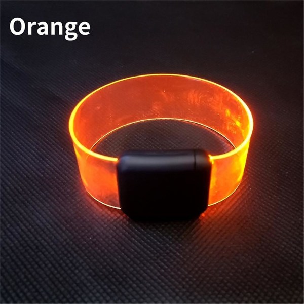 Led lysende armbånd Magnetisk håndledsrem Sikker natlys Armbånd Underholdning Jubel orange