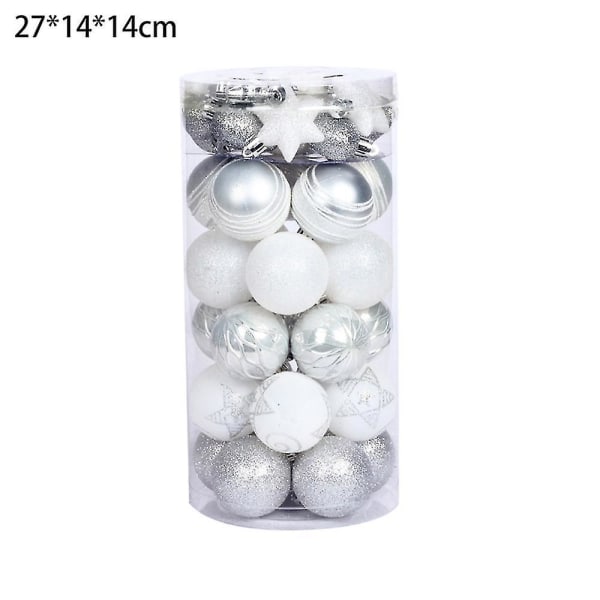 41-pack julgranskulor, stjärnmålade julgranskulor, julgran, bröllop, festdekoration