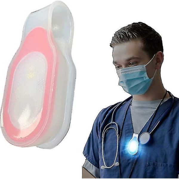 Ledbara bärbara lampor för sjuksköterskor med handsfree magnetklämma, för vandringshundar som går springande läkare Red