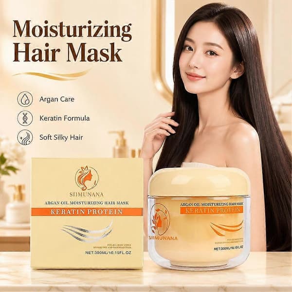 Arganolje Keratin Hårmaske - 300ml