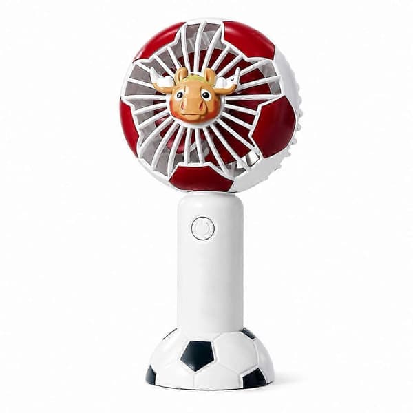 VM-maskot håndholdt ventilator genopladelig minikøleventilator til udendørs, rejser og kampdage-sjb 3