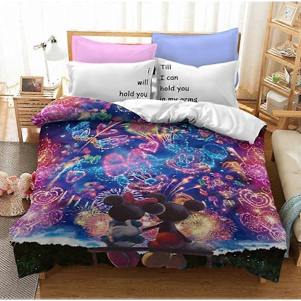 v5598 Sengetøj Mickey&Minnie Mouse Kollektion /<wbr/> Sengesæt Sengetøj IU5598 135x200cm 53x78in