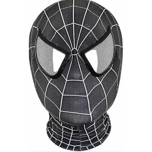 Spiderman Maske Halloween Kostume Cosplay Balaclava Hætte Voksen Børn(sort/rød) black