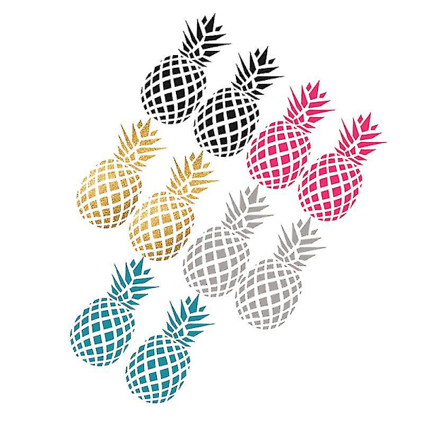 5 paria ananas-seinätarra