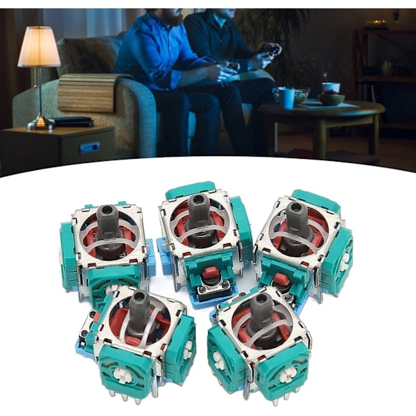 5-pack Ersättningsjoystickar för PS5, Ny Analog Spak Tummodul för Exakt Kontroll av Handkontrollen, Hållbara PS5-Tillbehör