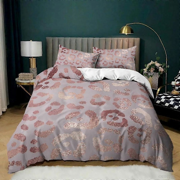 v5670 Sängkläder Djur Leopardtryck Påslakanset Barn Sängöverkast Sängkläder Sänglakan IU5670 135x200cm 53x78in