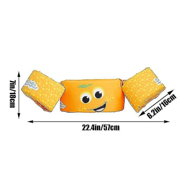 Sikkerhedsvest til børn, flydevest, armringe, flydevest, orange