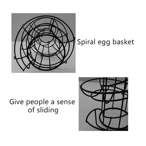 Egg Dispenser Spiral Storage, Metal Iron Spiral Egg Holder Egg Rack