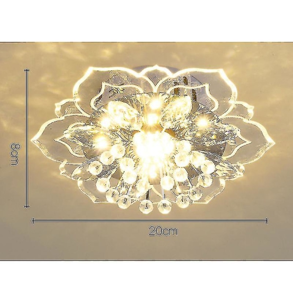 20 cm 9w moderne krystal led loftslysarmatur Entre pendel lysekrone (gul 20x8 cm