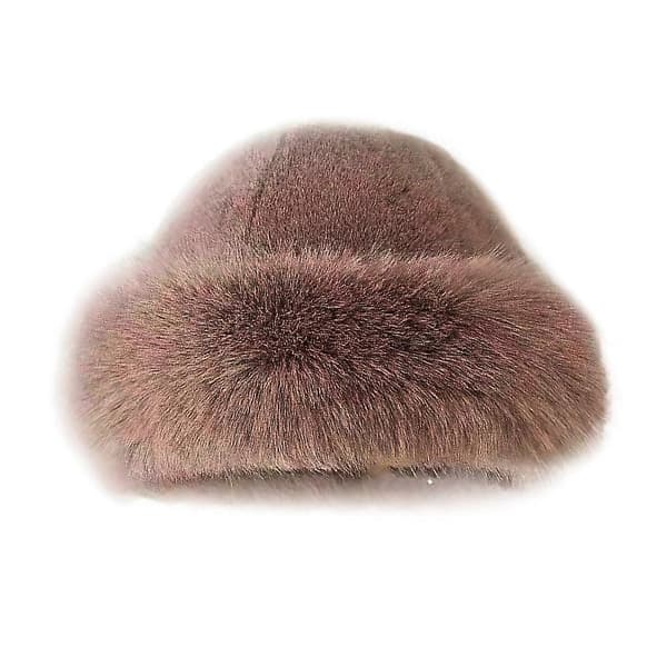 Fluffy Plys Spandhat Varm Vinter Tyk Fiskerhat til Kvinder ☃ Kold L0O1 Brown One size