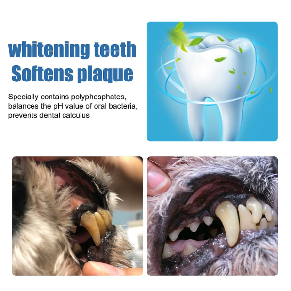 Husdjurs tandstensborttagningsmedel Oral Skumrengöring Kalkylering, Borttagning Gula tänder Dålig andedräkt Tandrengöring 1Pcs