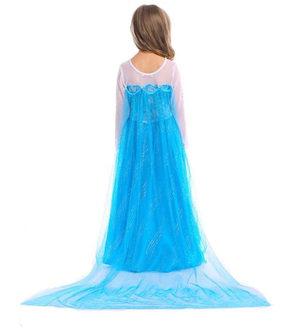 Elsa prinsessamekko + 4 lisätarviketta Sininen Blue 100 cm