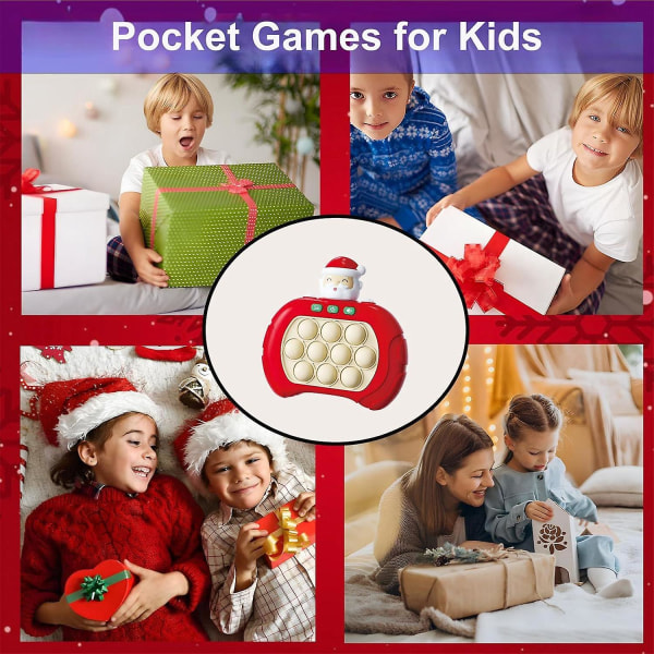 Julklapp Pop Quick Push Spelkonsol, cool Pocket Game För Barn, kreativ Decompression Spelkonsol Julgåva