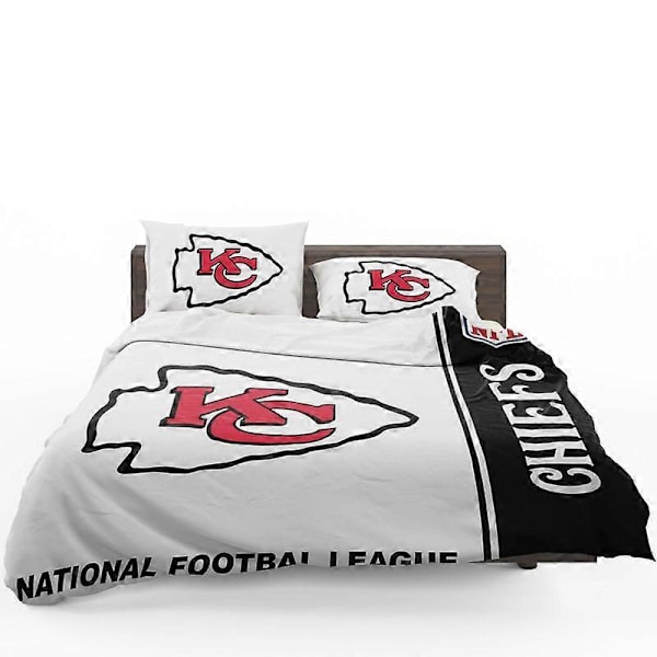 v2156 Lakanat NFL Kansas City Chiefs Peittopussilakanasetti Tyynyliina Vuodevaatteet Super Lakanat IU2156 135x200cm 53x78in