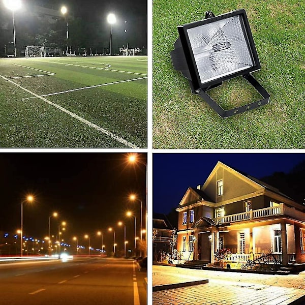 200w tilsvarende R7s lineær halogenflomlys 3100lm 2700k J118 sikkerhetslyspære 118mm 4-pakning