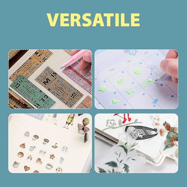 6 kpl Liimakyniä, Scrapbooking Nopeakuivuva Liimakyni, Käsityö Kangas Kyni Liikakyni, Värikäs Nopeakuivuva Liimakyni Sarja Scrapbookingille, Paperikäsityölle