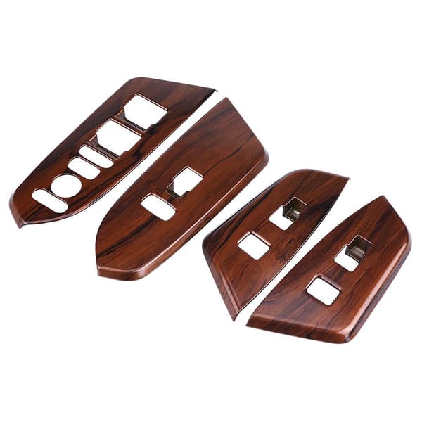 4st Inner Window Switch Panel Cover Trim för Honda CRV 2017 (Peach Wood Grain)