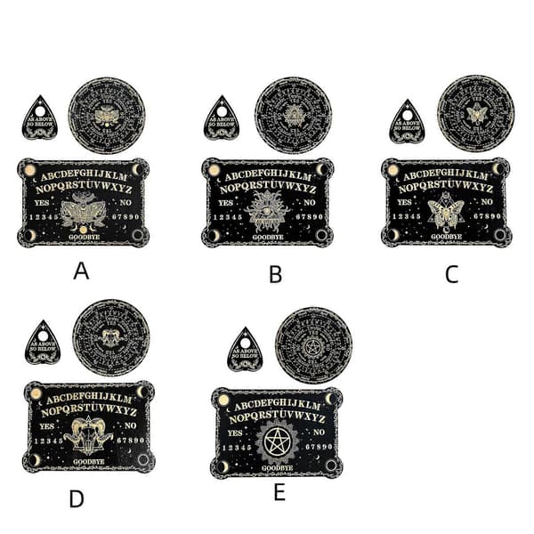 Træ Pendul Board Dowsing Board Enkelt Sidet Fortune Telling Divination Board Metafysisk Message Board Alter Board No. 3