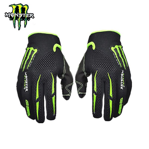 Monster Energy Moottoripyöräkilpailujen Ajokäsineet Pyöräilijän Ritarin Taisteluvarusteet Kaikki Neljä Vuodenaikaa Mikrokuitu Liukumattomat Käsineet Green and black M