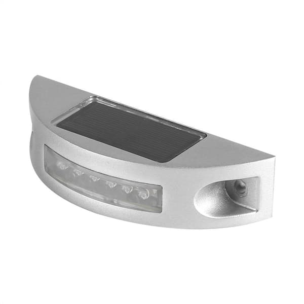 Cast Aluminum Solar 6 LED Waterproof Driveway Path Light Road Step Lamp White