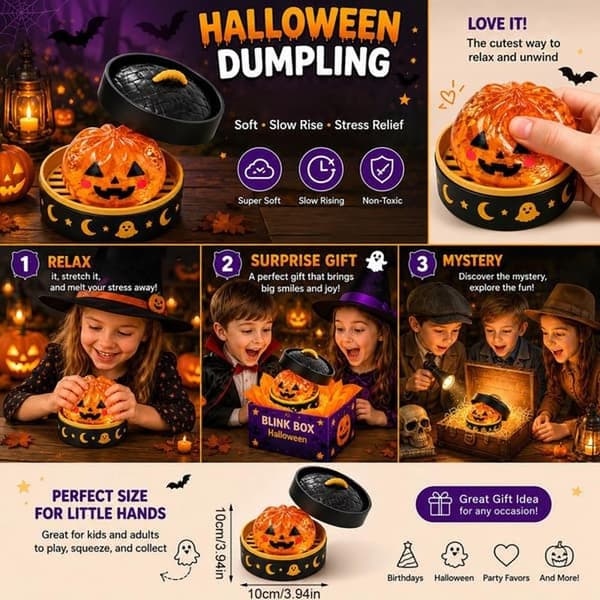 Rare Viral Holographic/Rainbow Mystery Squishy Dumpling (Available Separately) Hot-2pcs Large