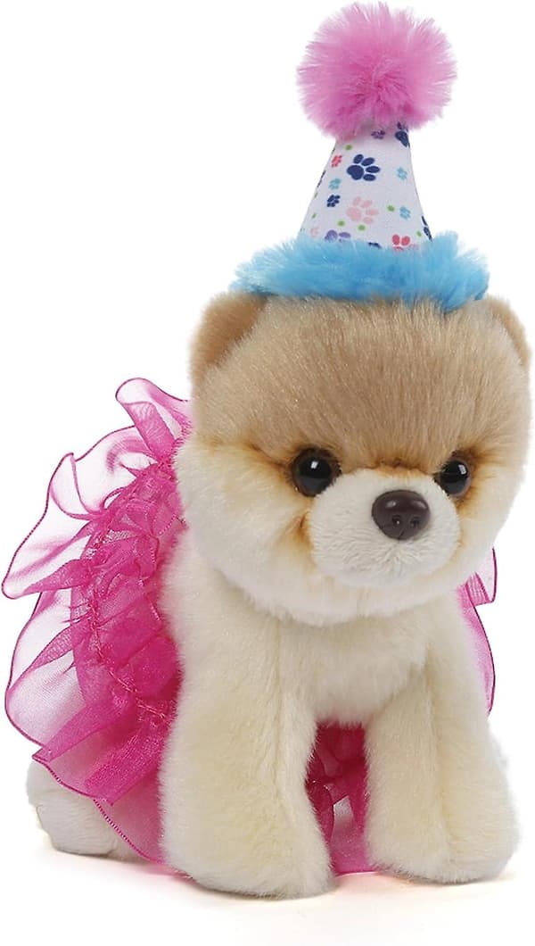 Itty Bitty Boo Bursdag Tutu Hundeplysj, 5\"