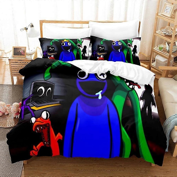 v1802 Sengesæt Rainbow Friends til børn Voksne Dynebetræk Sæt Soveværelse Indretning Sengesæt IU1802 240x260cm 94x102in