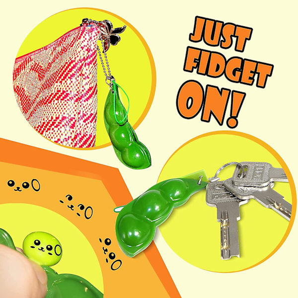 Pakke Squeeze a Bean Mugen-leketøy