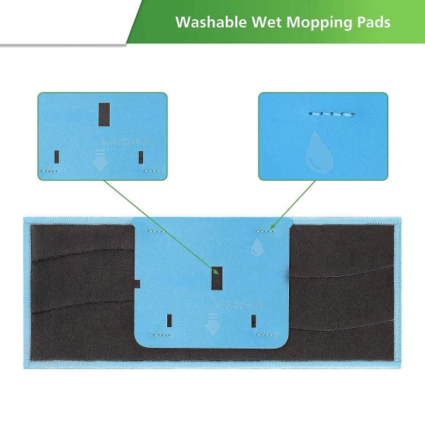 12 stk. Rengøringsklud Tilbehør til M6 (6110) Wi-fi tilsluttet Robotmop Støvsuger Rengøring C