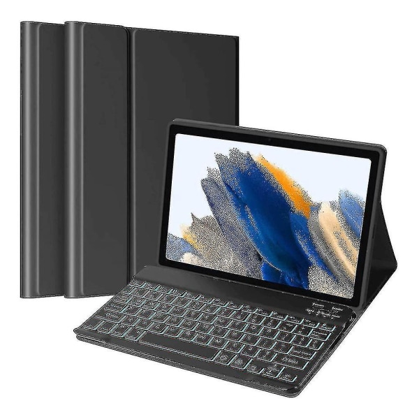 Kotelo taustavalaistulla näppäimistöllä Samsung Galaxy Tab A7 Lite 8.7 tuumaa 2021 (malli: Sm-t220/sm-t225), musta