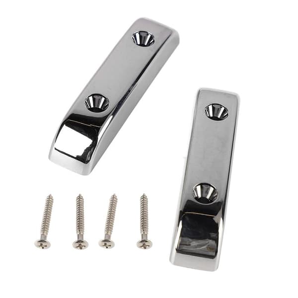 2 st Bas tumstöd Plast Anti-slip Lättvikt Jazzbasgitarr Tumfingerstöd GM04 Silver