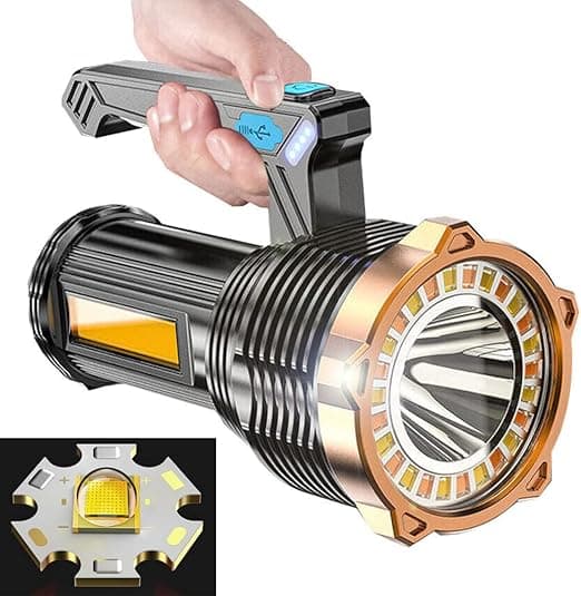 LED-taskulamppu USB-ladattava, erittäin kirkas taskulamppu