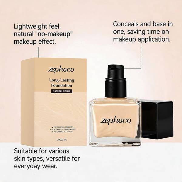 Let dækkende concealer-foundation, silkeblød tekstur, skjuler hudfejl, ansigtsmakeup-tilbehør i flere toner white 1pcs