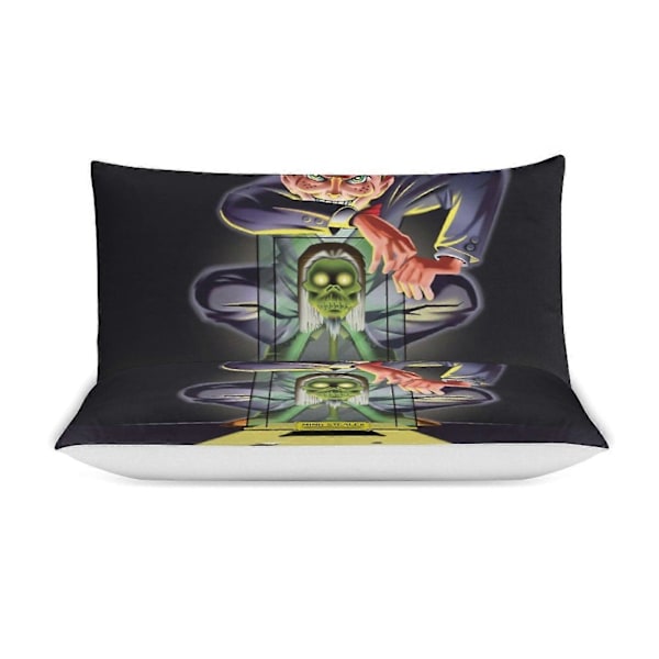 v1502 Goosebumps Slappy Täcke Set Tjockt Mjukt 3-delars Sängklädesset Året Runt Täcke med 2 Örngott för Vuxna Kvinnor Flickor Tonåringar Hemrum De 135x200cm 53x78in