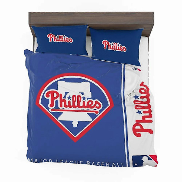 v3953 Sengetøj Philadelphia Phillies MLB Baseball National League Dynebetræk Sæt Sengetøj IU3953 200x200cm 78x78in