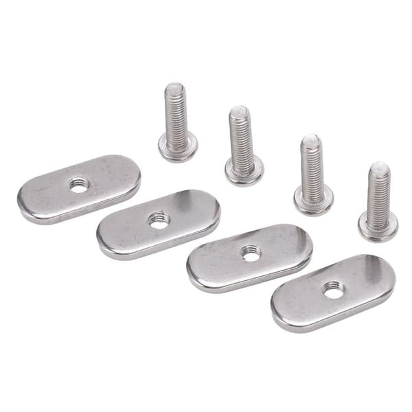 4 Set Kayak Rail Screw Stainless Steel M5 Thread Rustproof Boat Rail Nuts for Canoes