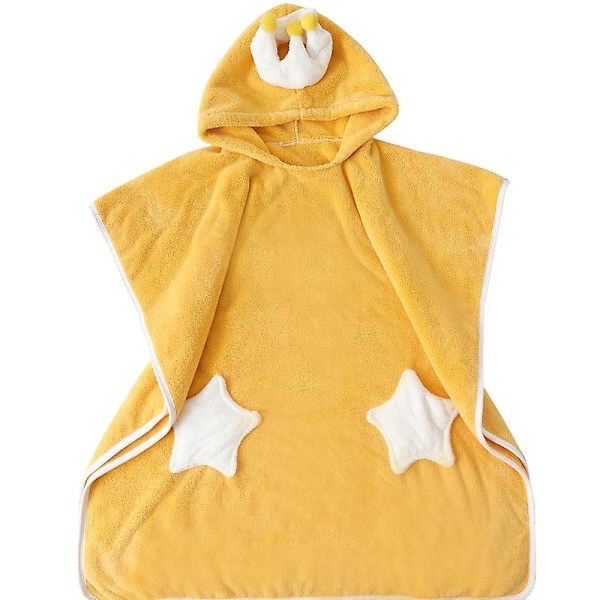60x120cm Hettehåndkle for bad, svært absorberende, mykt babyteppe - Multicolor Yellow
