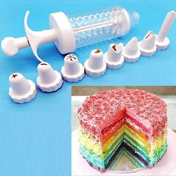 8-delars tårtdekorationsmunstyckesset för DIY-bakning och sockerhantverk