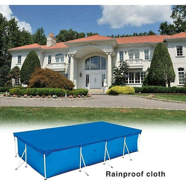 Poolskydd, Rektangulär, UV-resistent, Dammtät, Poolprodukter, Blå - 220 X 150 Cm