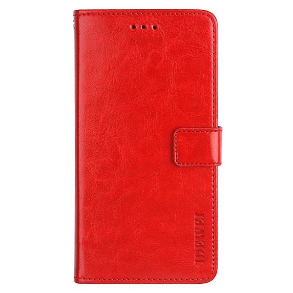 Til Samsung Galaxy A15 5G Etui Crazy Horse Tekstur Læder Pung Cover Red