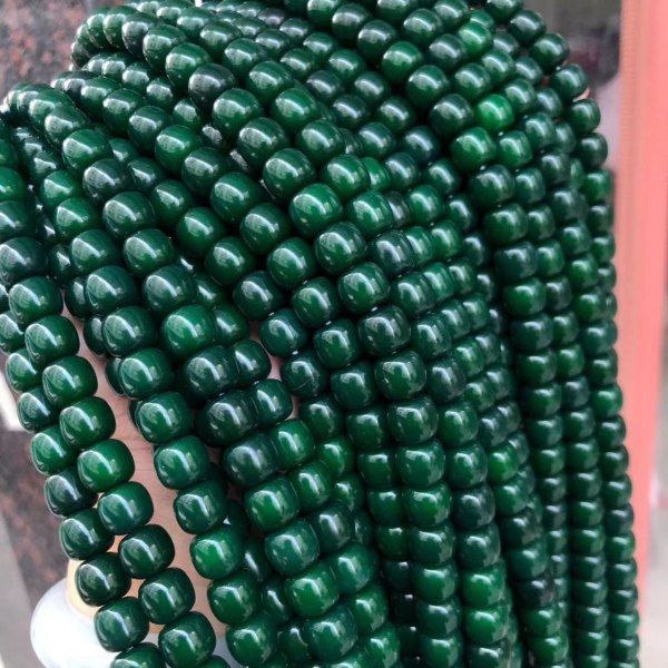 Levande explosiv svärmor -i -lag Grön Bodhtan armband Män och kvinnors kvinnor Spela buddhistiska pärlor Cinnabar för Multi -Circle Bodo armband 326