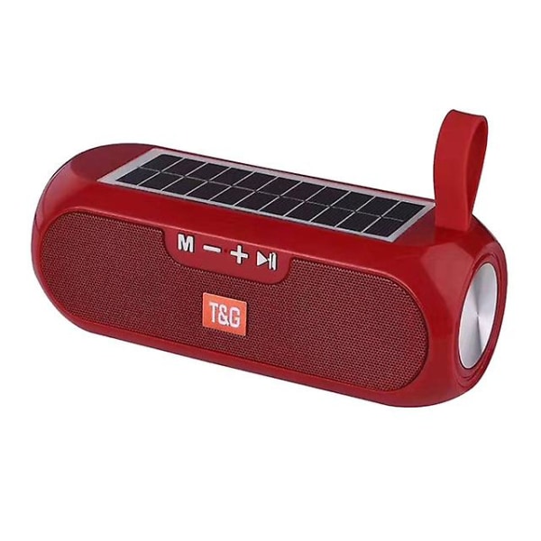 Zum Verkauf leistungs starke Lautsprecher mit Solar platte Bluetooth-kompatible Stereo-Spieluhr Power Bank Boombox USB Aux FM Radio TG182