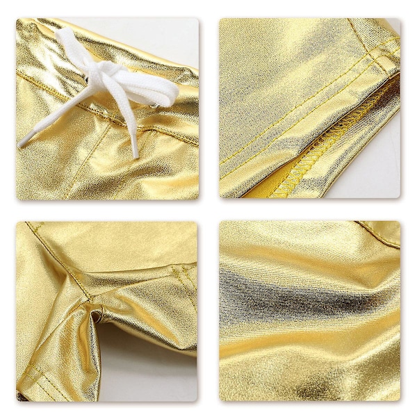 Sliktaa Herre Blanke Lædershorts Gold XL