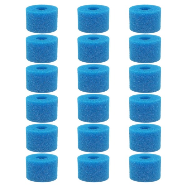 18Pcs for Intex Pure Spa Reusable Washable Foam Hot Tub Filter Cartridge S1 Type